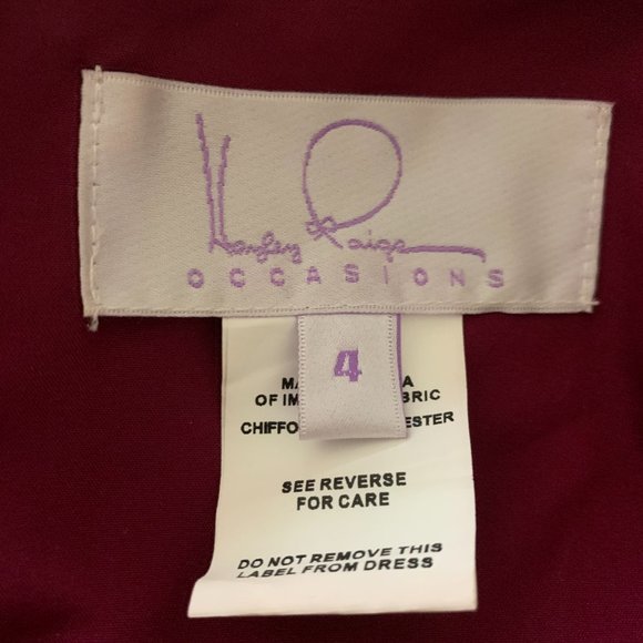 Hayley Paige Occasions bridesmaids dress - Style 5753 Burgundy - Picture 6 of 6